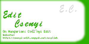 edit csenyi business card